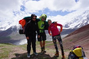 friends on a mountain trip