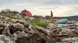 typical camp when staying on a lonely island in Croatia