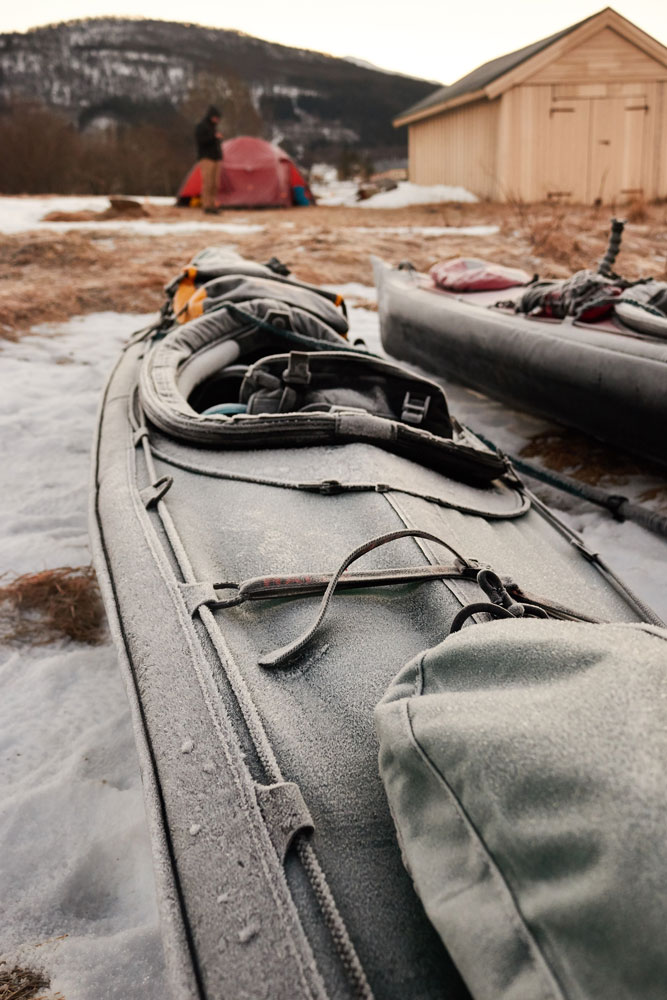 frozen kayak