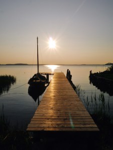 Paddling on the Achterwasser landing pier in Warthe