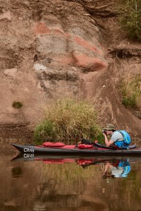 Paddling on the Mulde ready for the shoot