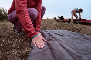 Paddling on the Mulde getting ready