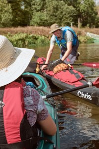 Paddling on the Mulde getting ready