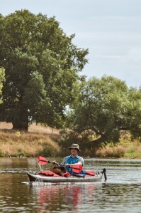 Paddling on the Mulde having a great time
