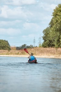 Paddling on the Mulde somewhere down the river