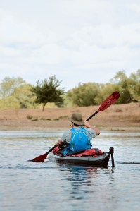 Paddling on the Mulde somewhere down the river